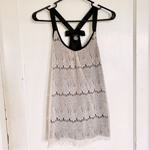 🌈6/$10 Eyelash Lace Tank Top with Bow Detail